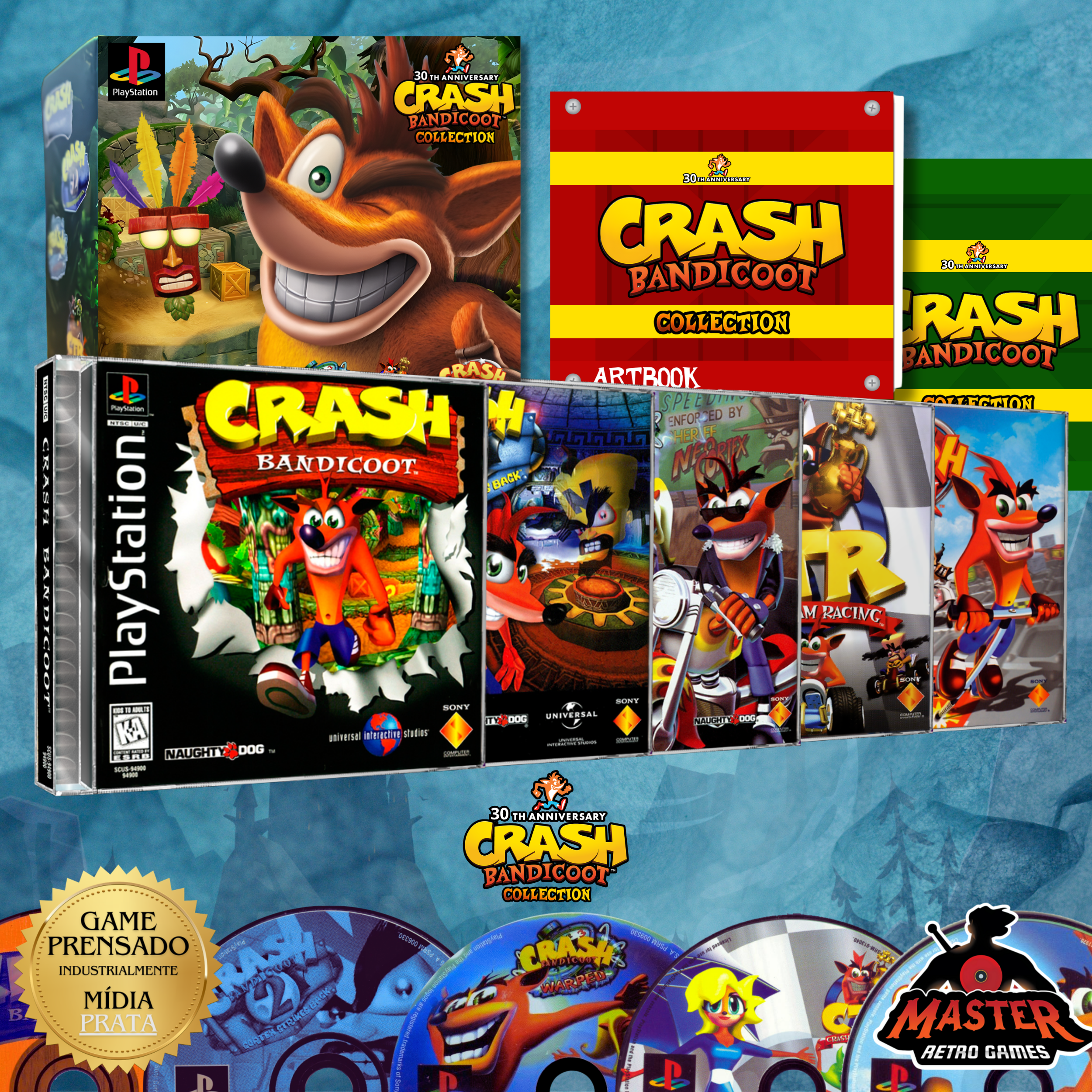 Game Prensado Industrialmente (9) Box Crash 30 Anos (pronta entrega) - Imagem 1