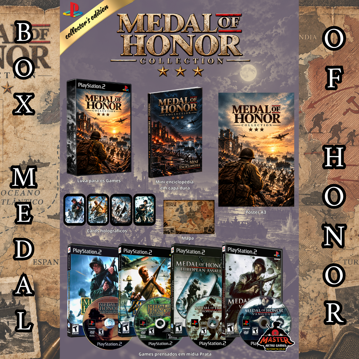 2026/10/80338.png Box Medal of Honor Playstation 2 (pré-venda) - Imagem 1